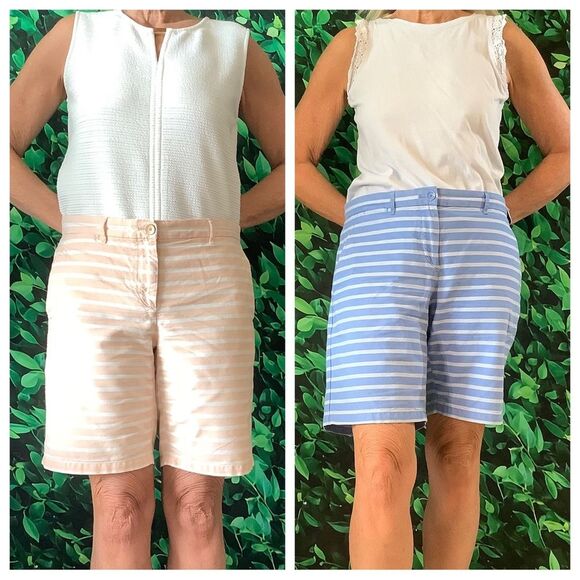 GAP Boyfriend Striped Shorts -Two Pair Bundle - Women's Size 8 - Picture 3 of 12
